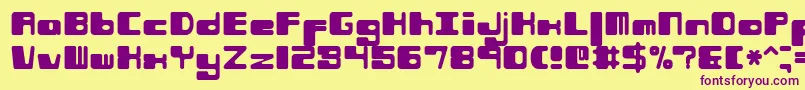 Phorfeir Font – Purple Fonts on Yellow Background