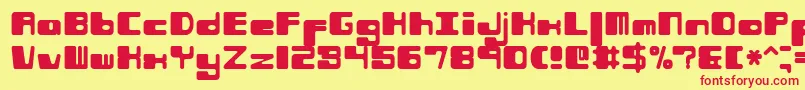 Phorfeir Font – Red Fonts on Yellow Background