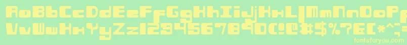 Phorfeir Font – Yellow Fonts on Green Background