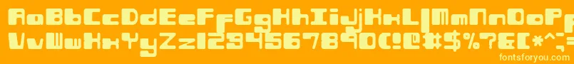 Phorfeir Font – Yellow Fonts on Orange Background