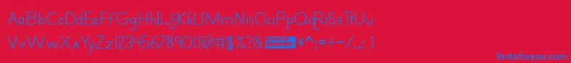 Primerprint Font – Blue Fonts on Red Background