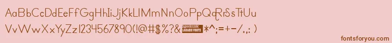 Primerprint-Schriftart – Braune Schriften auf rosa Hintergrund