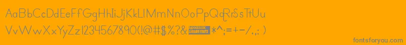 Primerprint Font – Gray Fonts on Orange Background