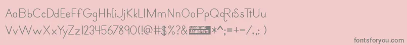 Primerprint Font – Gray Fonts on Pink Background