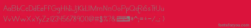 Primerprint Font – Gray Fonts on Red Background