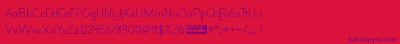 Primerprint Font – Purple Fonts on Red Background