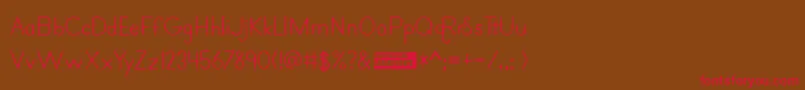 Primerprint Font – Red Fonts on Brown Background