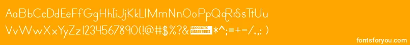 Primerprint Font – White Fonts on Orange Background