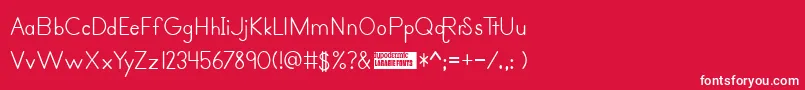 フォントPrimerprint – 赤い背景に白い文字