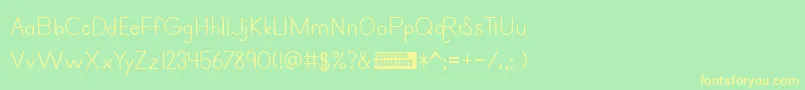 Primerprint Font – Yellow Fonts on Green Background