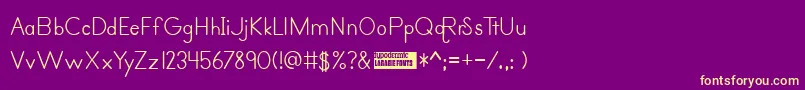 Primerprint Font – Yellow Fonts on Purple Background