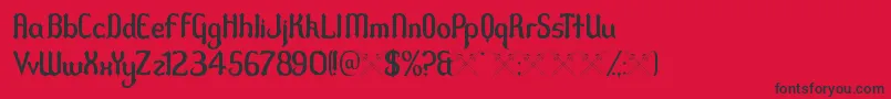 Duel Font – Black Fonts on Red Background