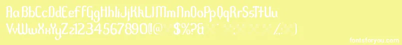 フォントDuel – 黄色い背景に白い文字