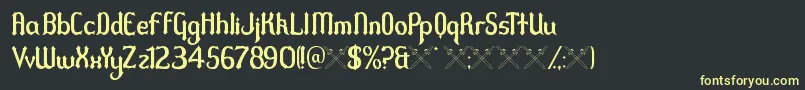 フォントDuel – 黒い背景に黄色の文字