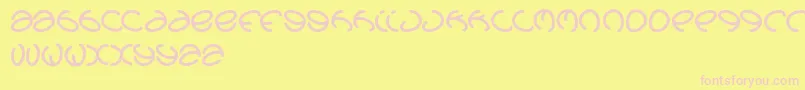 Graphicdream-fontti – vaaleanpunaiset fontit keltaisella taustalla