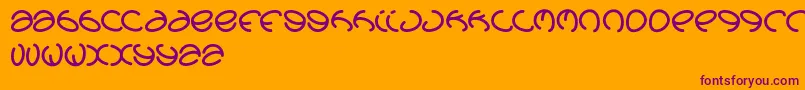 Czcionka Graphicdream – fioletowe czcionki na pomarańczowym tle