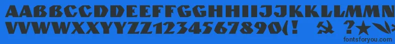 Granitc Font – Black Fonts on Blue Background