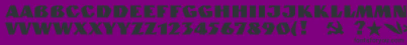 フォントGranitc – 紫の背景に黒い文字