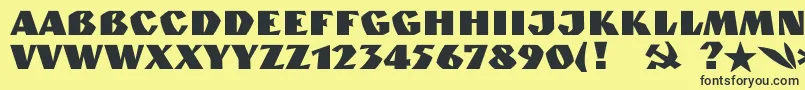 Granitc Font – Black Fonts on Yellow Background