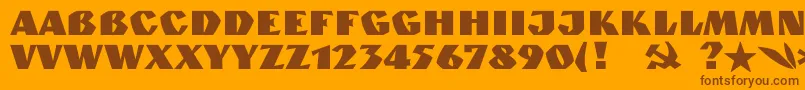 Granitc Font – Brown Fonts on Orange Background