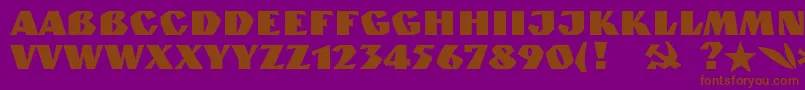 Granitc Font – Brown Fonts on Purple Background