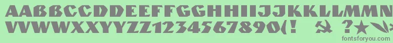 フォントGranitc – 緑の背景に灰色の文字