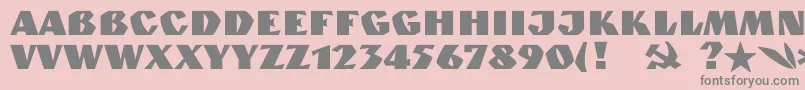 フォントGranitc – ピンクの背景に灰色の文字