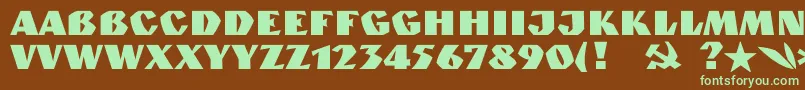 Granitc Font – Green Fonts on Brown Background