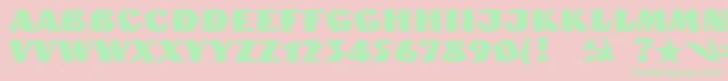 Granitc Font – Green Fonts on Pink Background