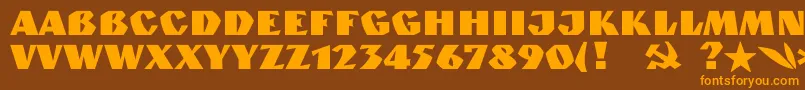 Granitc Font – Orange Fonts on Brown Background