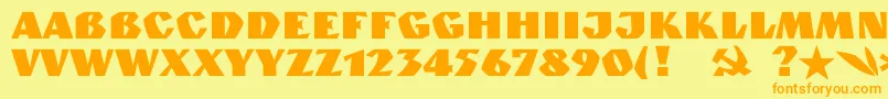 Granitc Font – Orange Fonts on Yellow Background