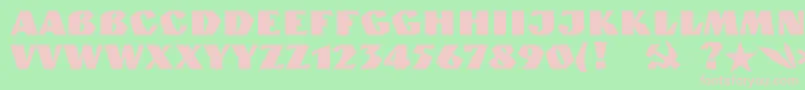 Granitc Font – Pink Fonts on Green Background