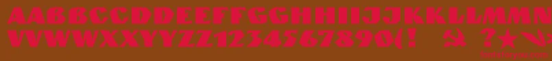 Granitc Font – Red Fonts on Brown Background