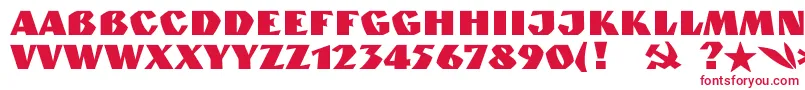 フォントGranitc – 白い背景に赤い文字