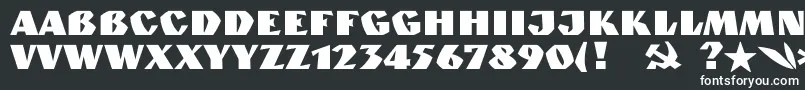 フォントGranitc – 黒い背景に白い文字