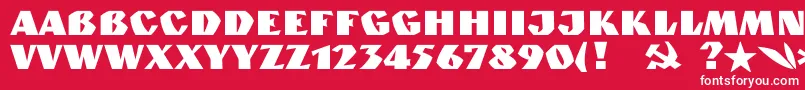 フォントGranitc – 赤い背景に白い文字