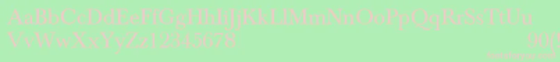 NewbaskervilleNormal Font – Pink Fonts on Green Background