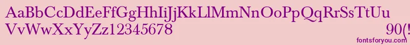 NewbaskervilleNormal Font – Purple Fonts on Pink Background