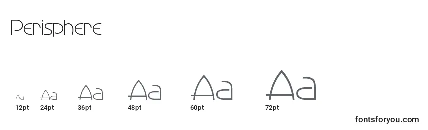 Perisphere Font Sizes