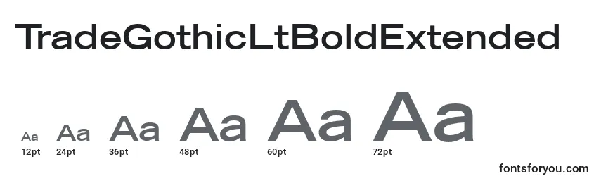 TradeGothicLtBoldExtended Font Sizes