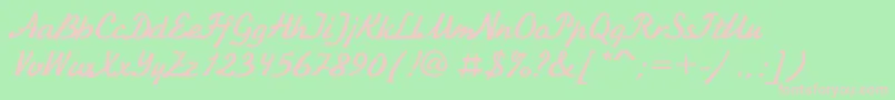 Axcksvbd Font – Pink Fonts on Green Background