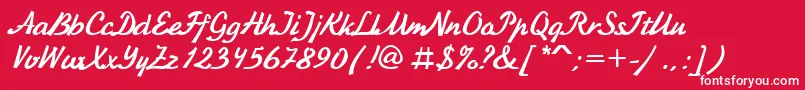 Axcksvbd Font – White Fonts on Red Background