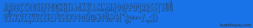 Yankeeclipper3D Font – Black Fonts on Blue Background