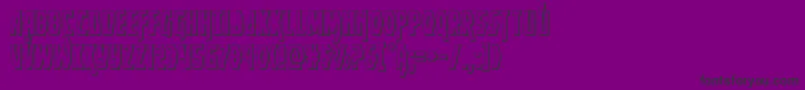 Yankeeclipper3D Font – Black Fonts on Purple Background