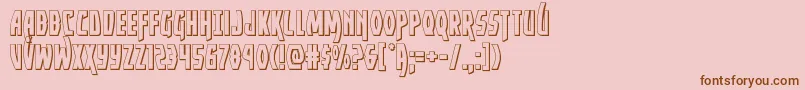 Yankeeclipper3D Font – Brown Fonts on Pink Background