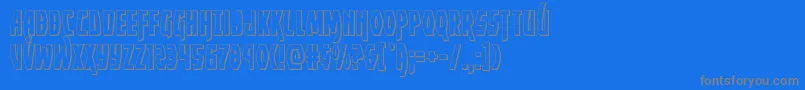 Yankeeclipper3D Font – Gray Fonts on Blue Background