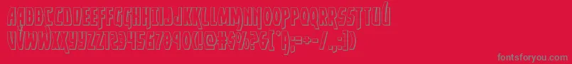 Yankeeclipper3D Font – Gray Fonts on Red Background