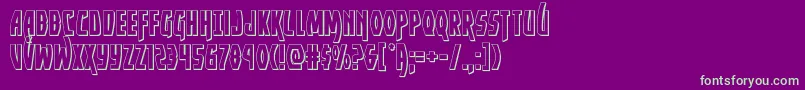 Yankeeclipper3D Font – Green Fonts on Purple Background