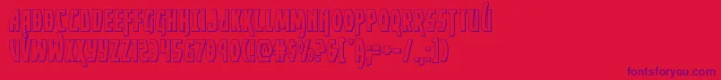 Yankeeclipper3D Font – Purple Fonts on Red Background