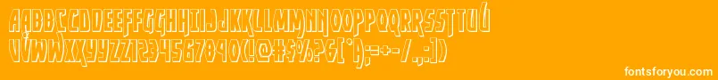 Yankeeclipper3D Font – White Fonts on Orange Background